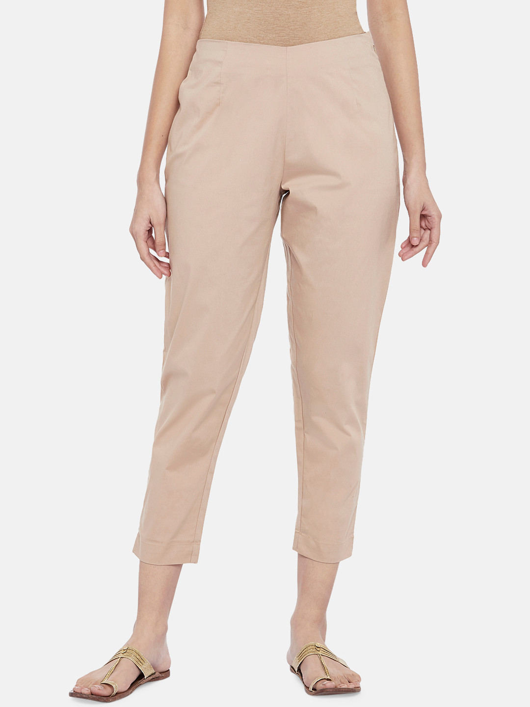RANGMANCH BY PANTALOONS Women Beige Culottes Trousers