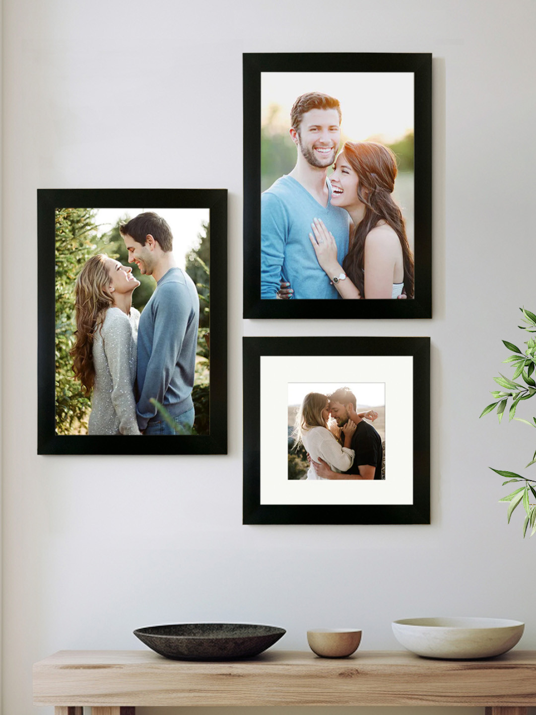 Art Street Set of 3 Black & White Photo Frames