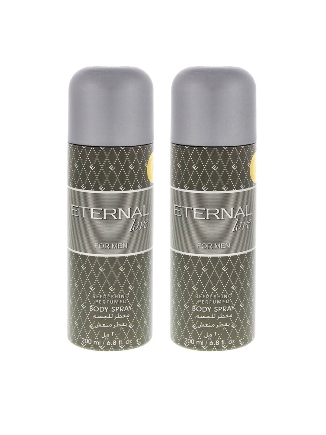 ETERNAL Love Men Grey Set Of 2 Deodorant Perfumed Bodyspray, 200ml each