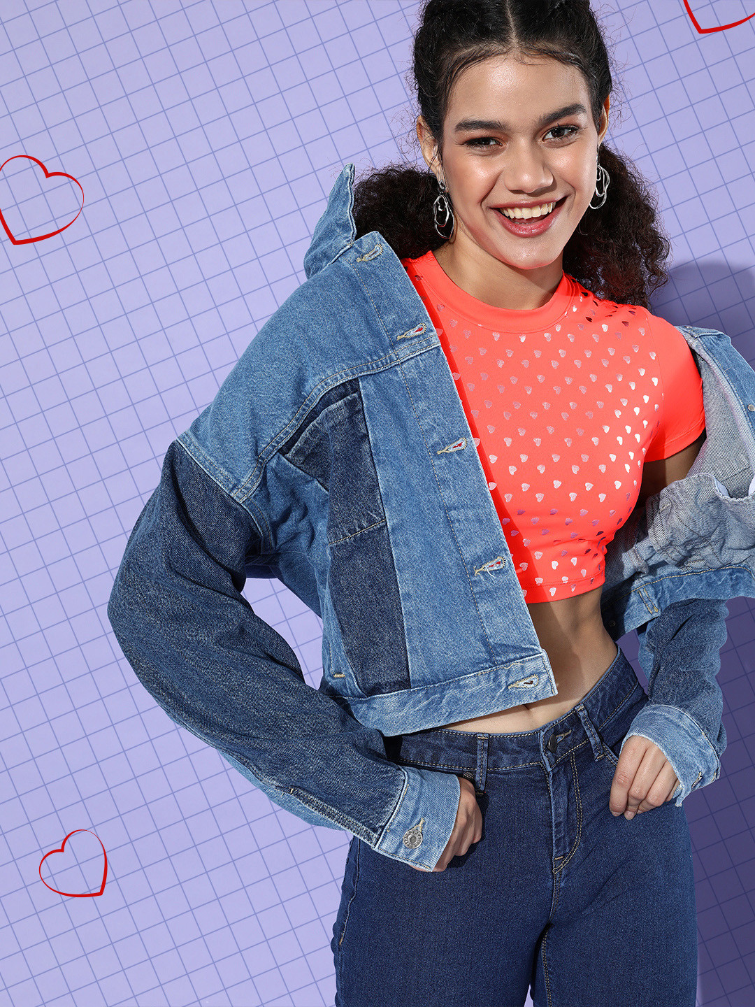 KASSUALLY Women Striking Coral Conversational Valentine Tee