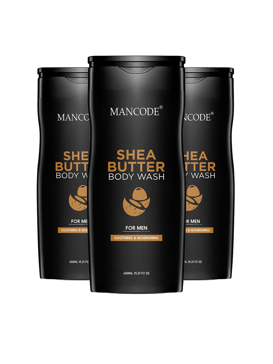 MANCODE Set Of 3 Men Shea Butter Body Washes 450 ml each