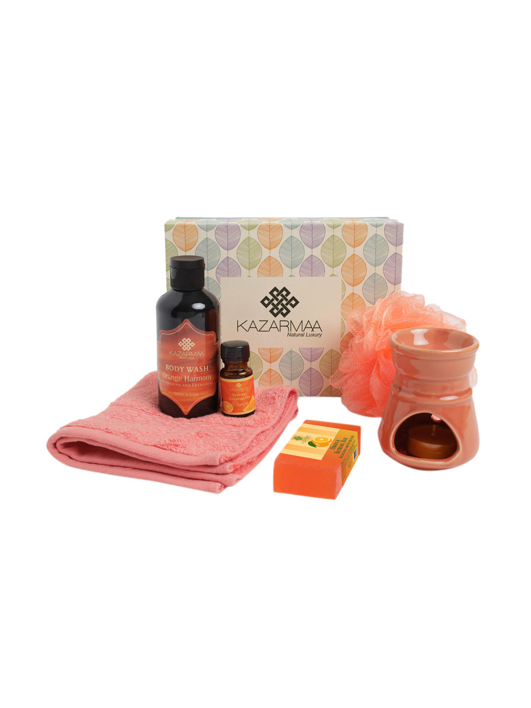 KAZARMAA Luxury Orange Bath & Spa Set Combo