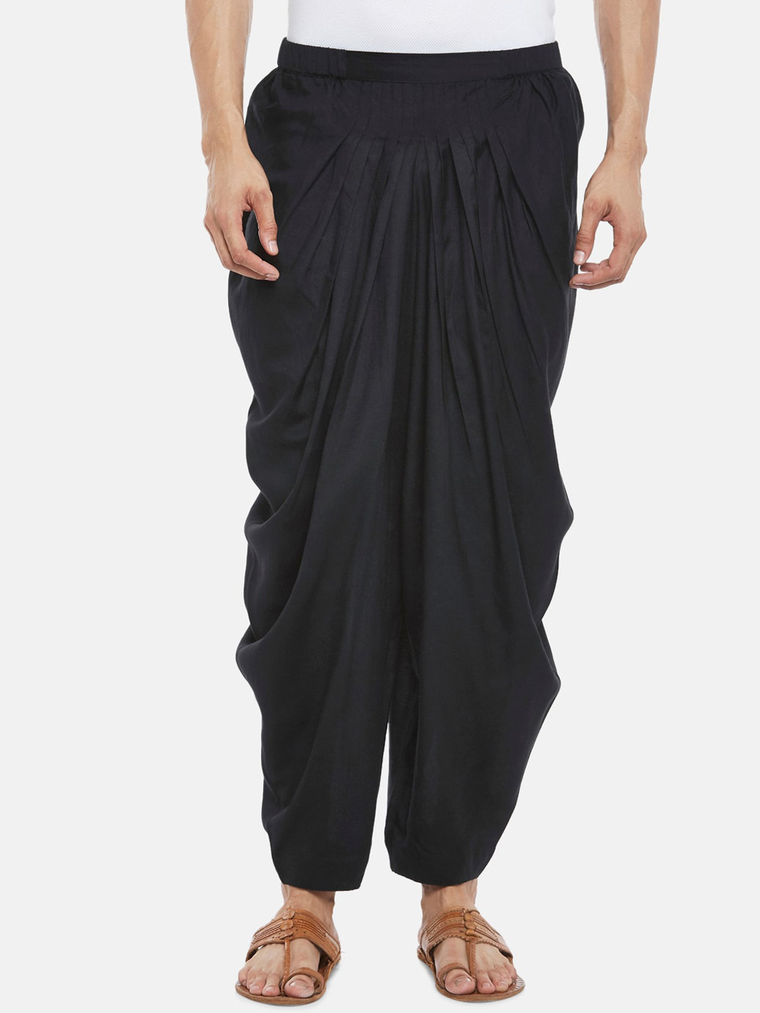 indus route by Pantaloons Men Black Solid Salwar