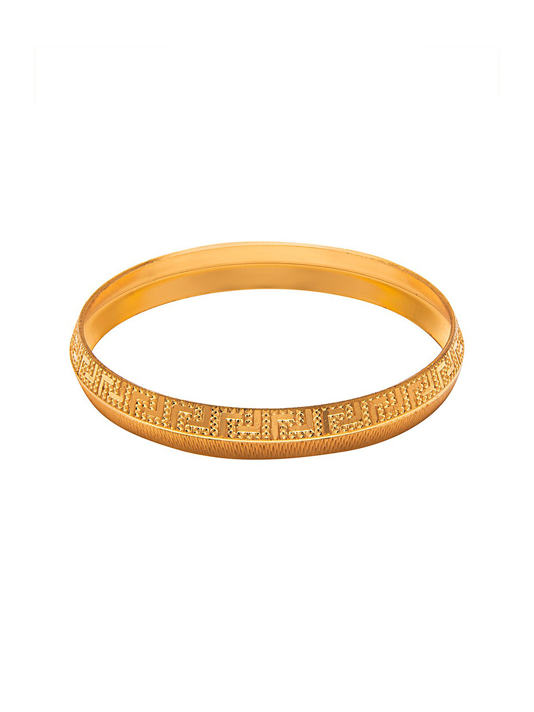 bodha Men Gold Plated Slim Classic Kada- 6mm