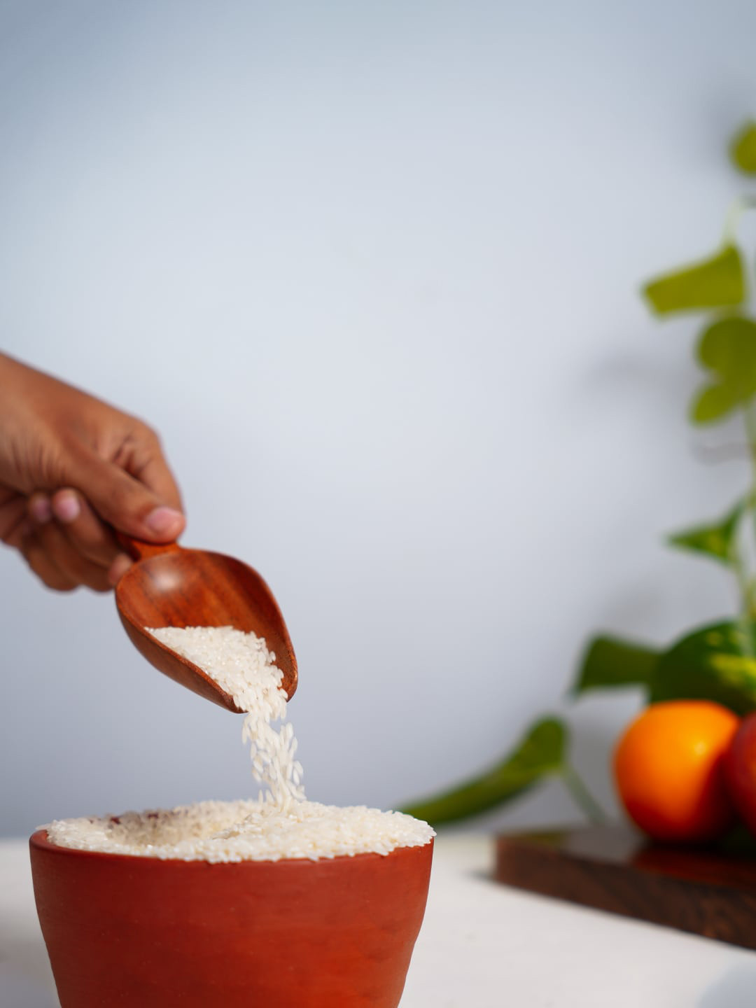The Indus Valley Brown Neem Wood Scoop Spoon