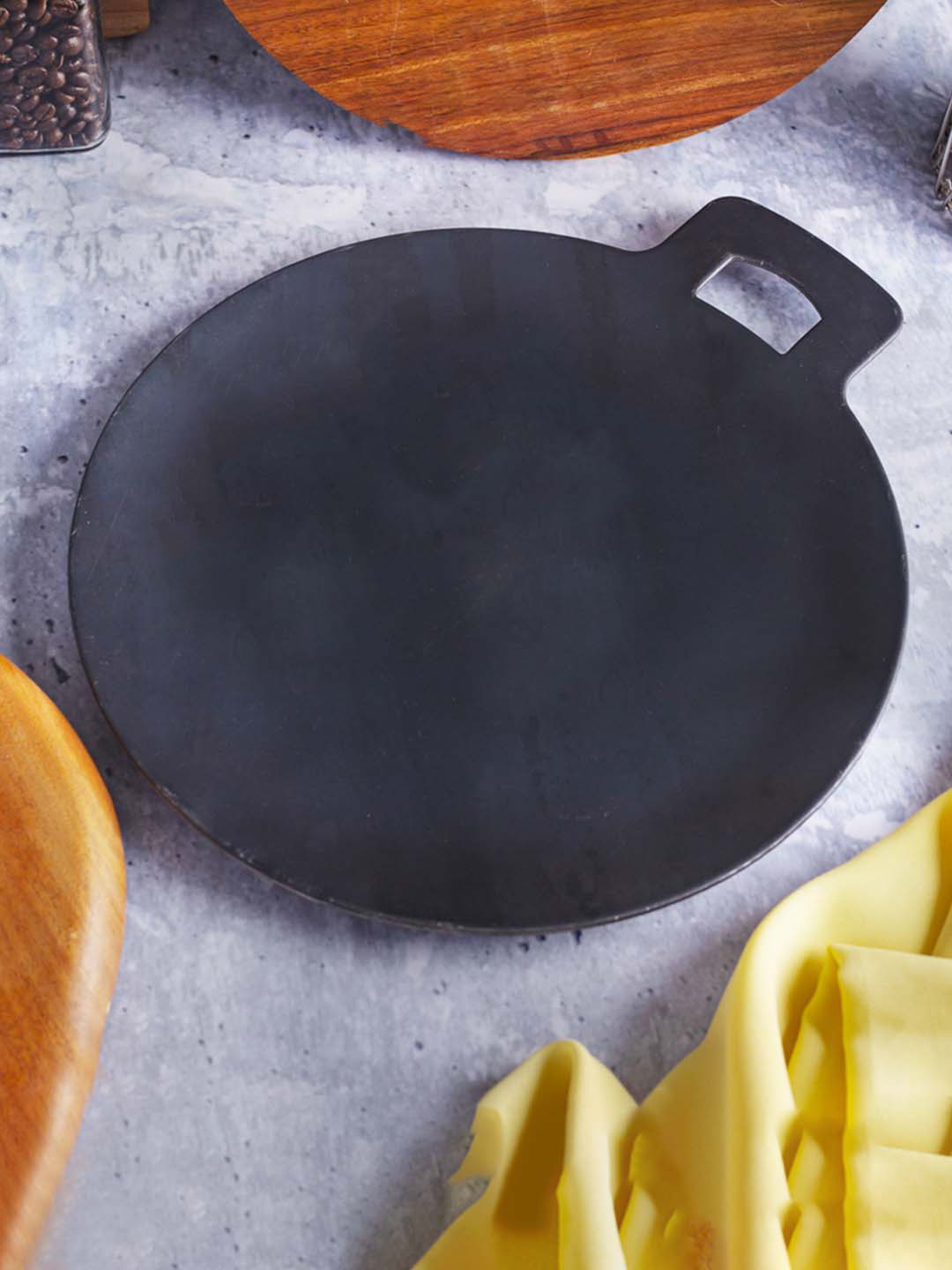The Indus Valley Black Solid Iron Tawa
