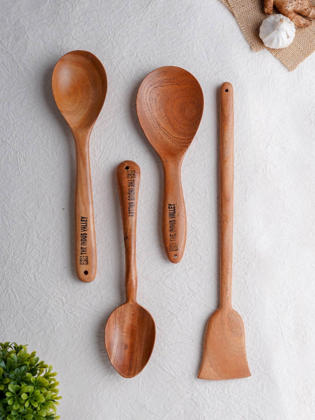 The Indus Valley Brown Neem Wood Cooking/Serving Ladle