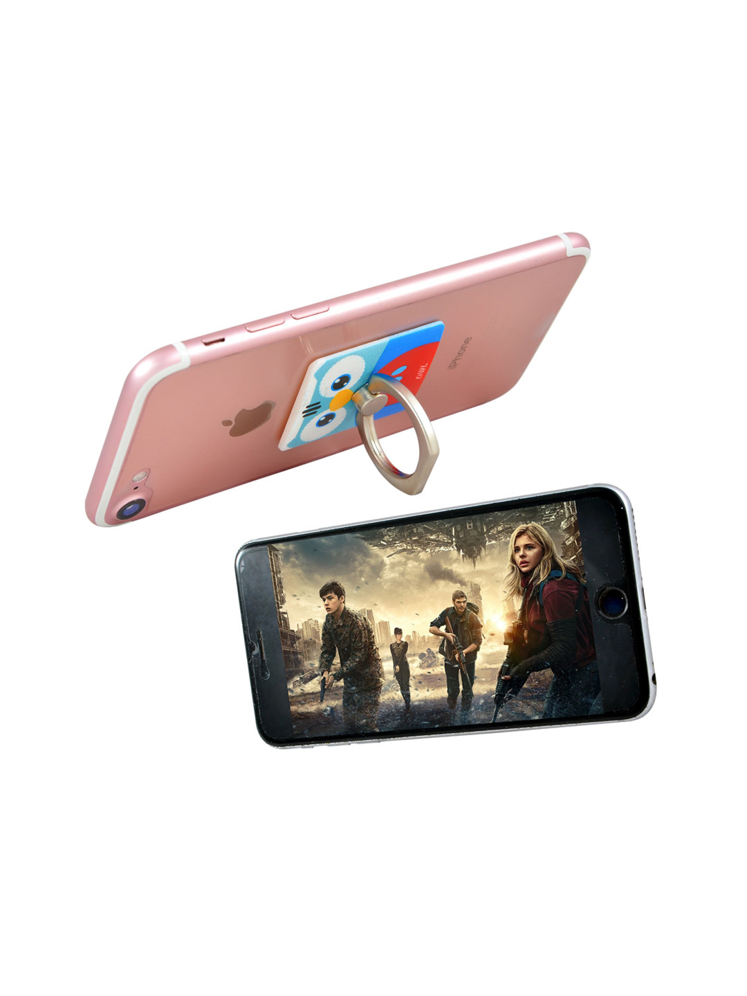 Instabuyz Blue & Red Reusable Anti-Theft 360 Degree Rotating Mobile Holder