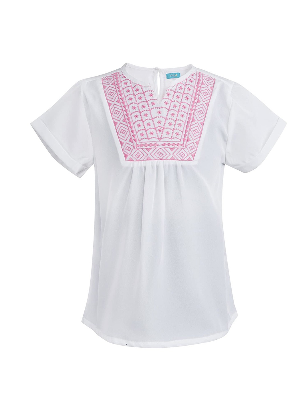 Miyo White Embroidered Top