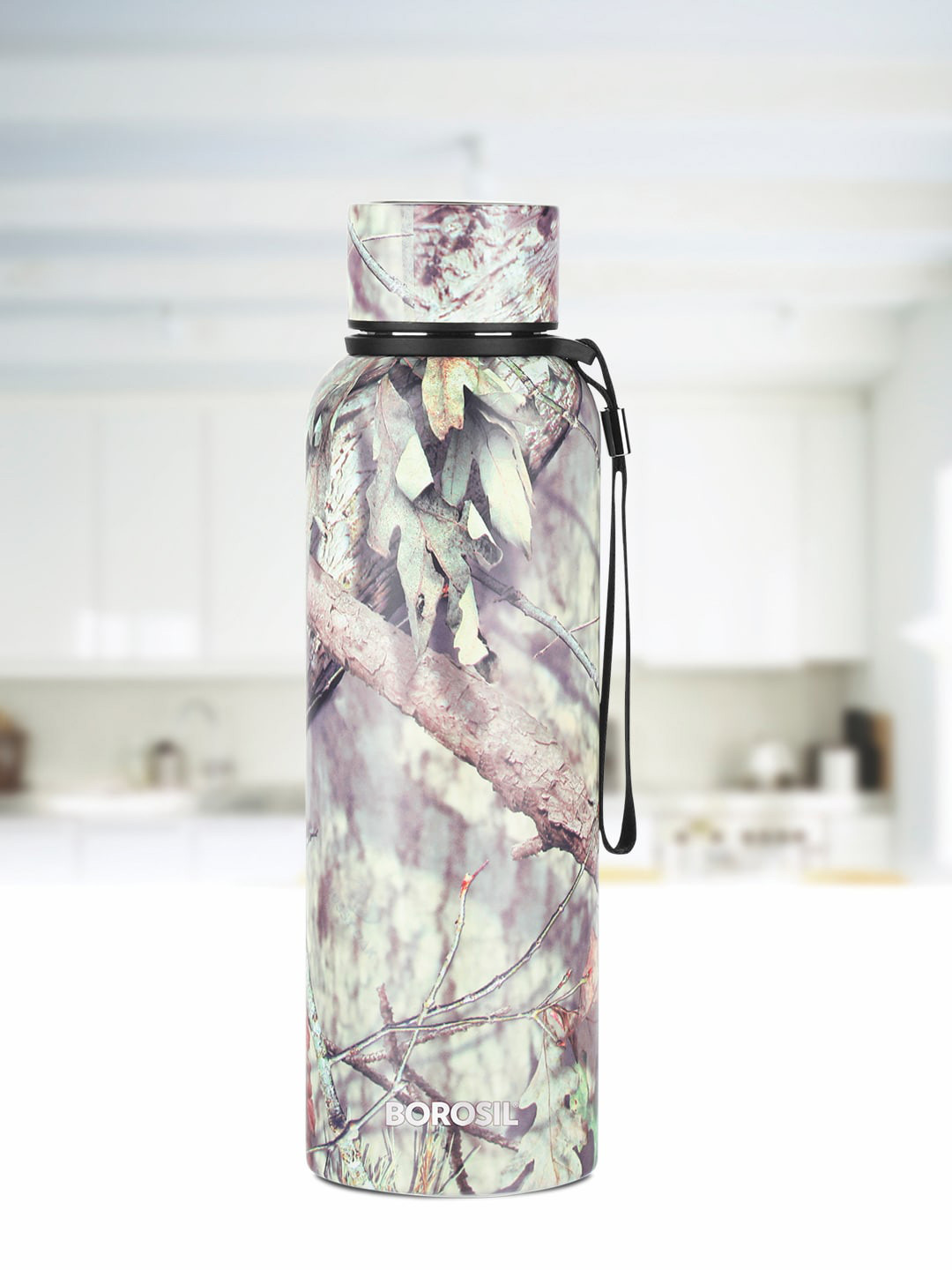 BOROSIL Trek Slate Grey Tropical Stainless Steel BPA Free Flask - 700ml