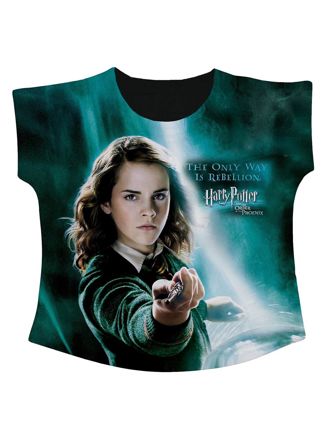 Harry Potter by Wear Your Mind Green & Teal Harry Potter Print Top