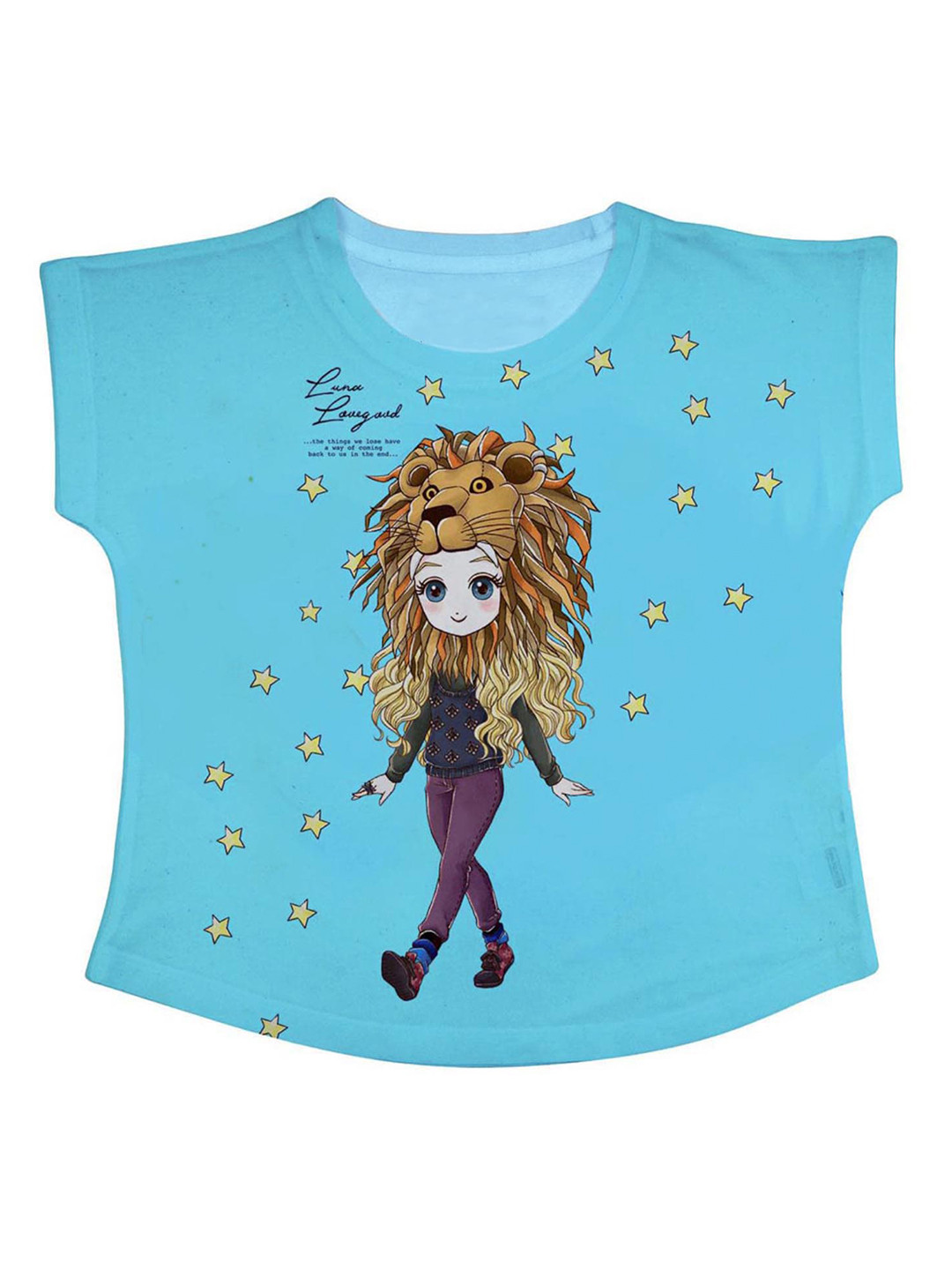 Harry Potter by Wear Your Mind Girls Graphic Blue Print Top