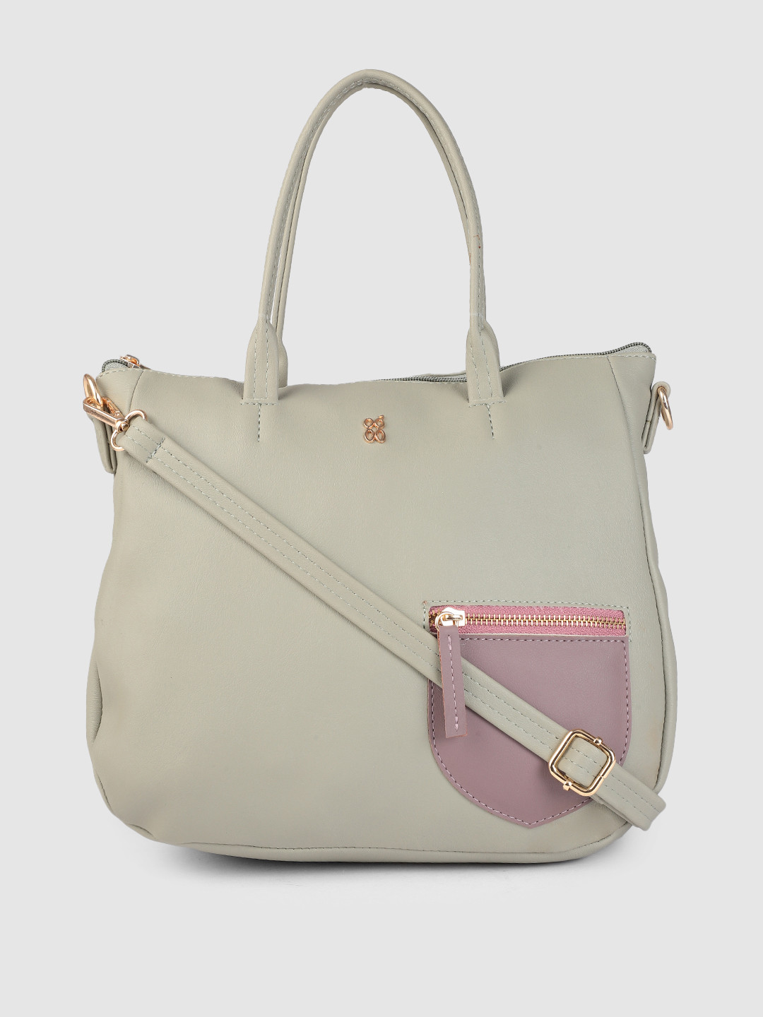 Baggit Green Structured Handheld Bag