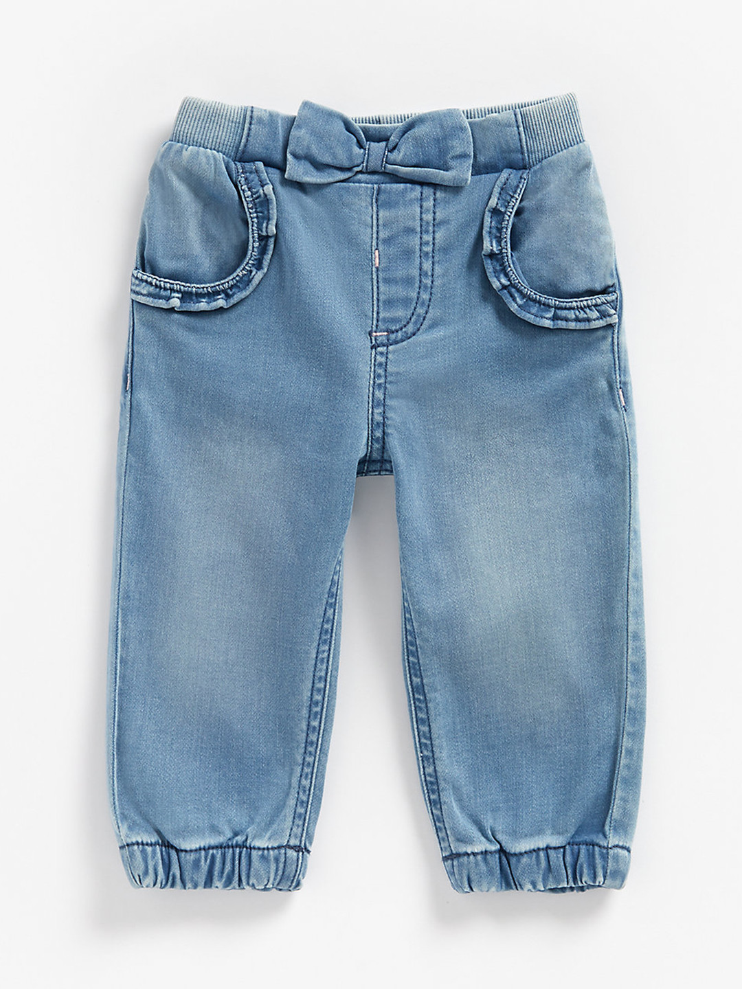 mothercare Girls Blue Regular Fit Clean Look Stretchable Jeans