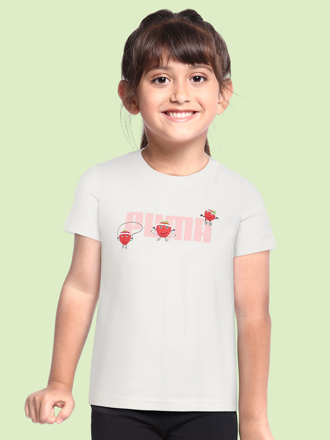 Puma Kids Regular Fit Fruitmates Printed Pure Cotton T-shirt