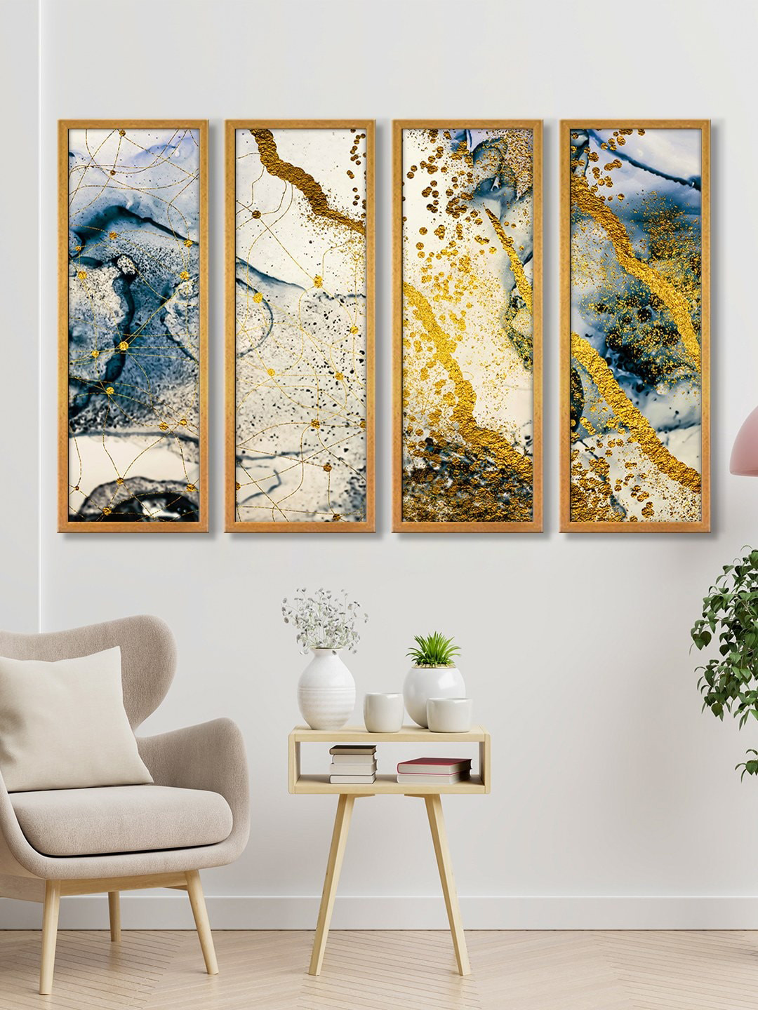 999Store Set of 4 Abstract Paintings