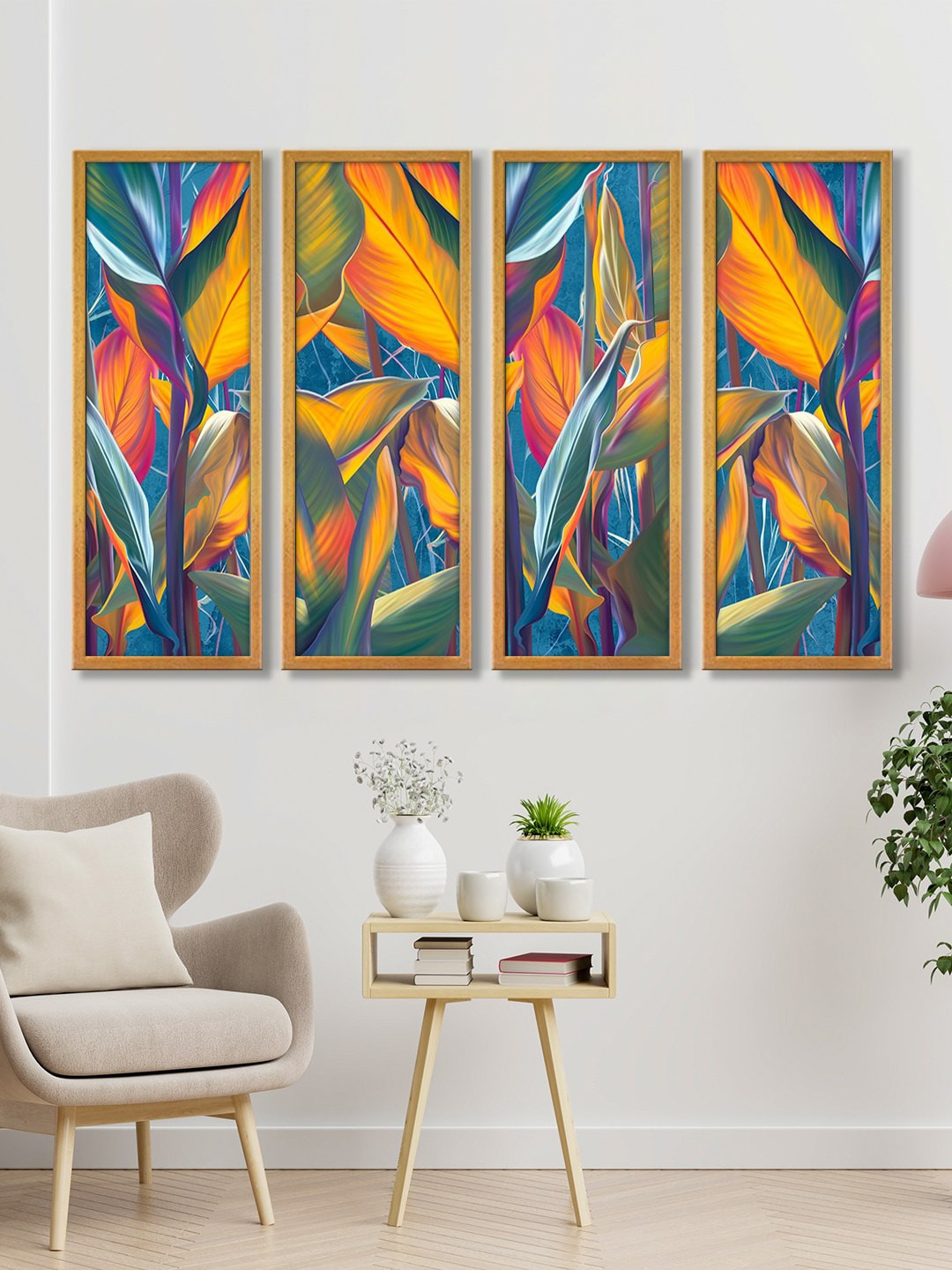 999Store Multi Tree Leaves Canvas Wall Painting