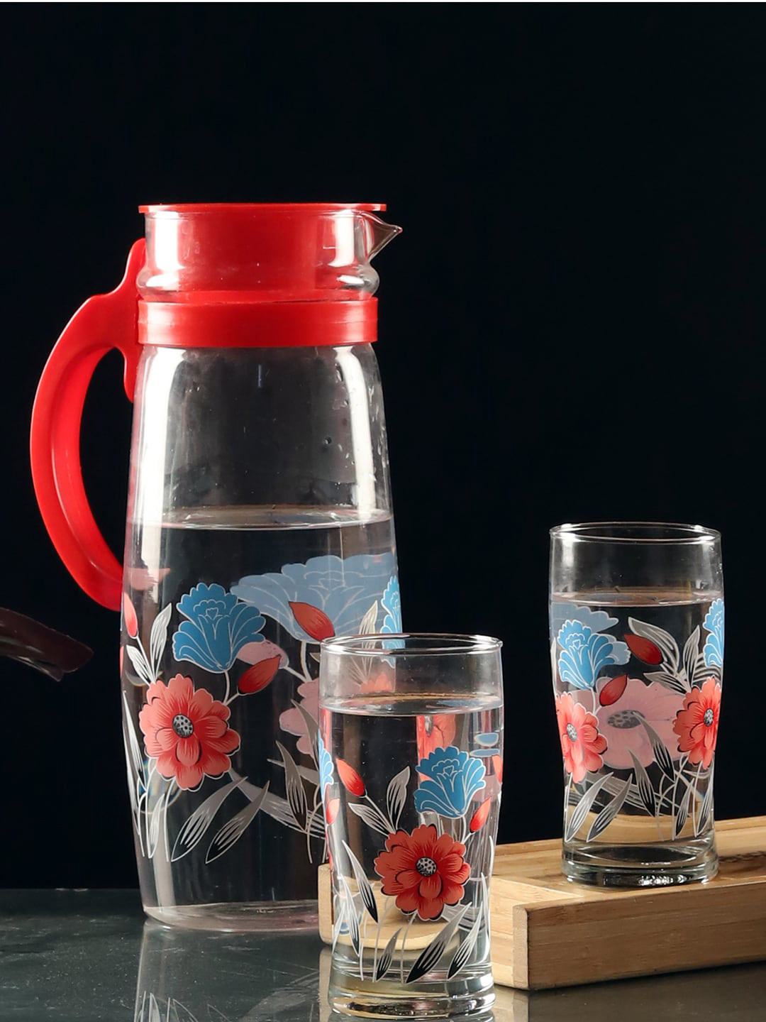 CDI Transparent Set of 6 Glasses 1 Jug