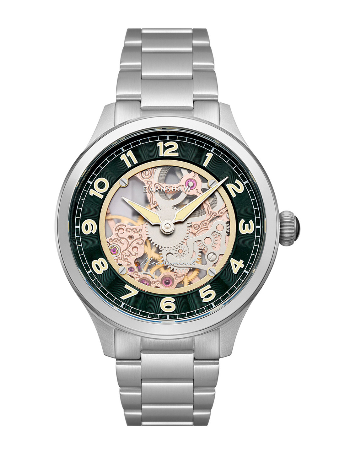 EARNSHAW Men Grey Skeleton Dial Analogue Motion Powered Watch ES-8189-33