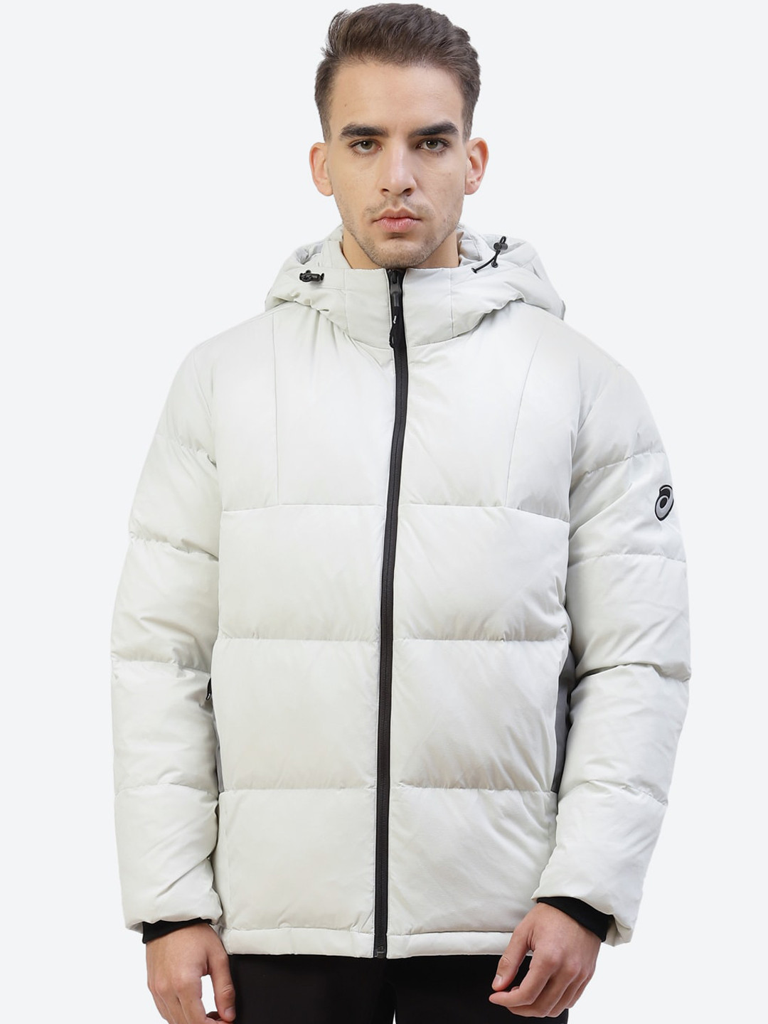 ASICS Men Grey Puffer HEAVY DOWN Training Jacket