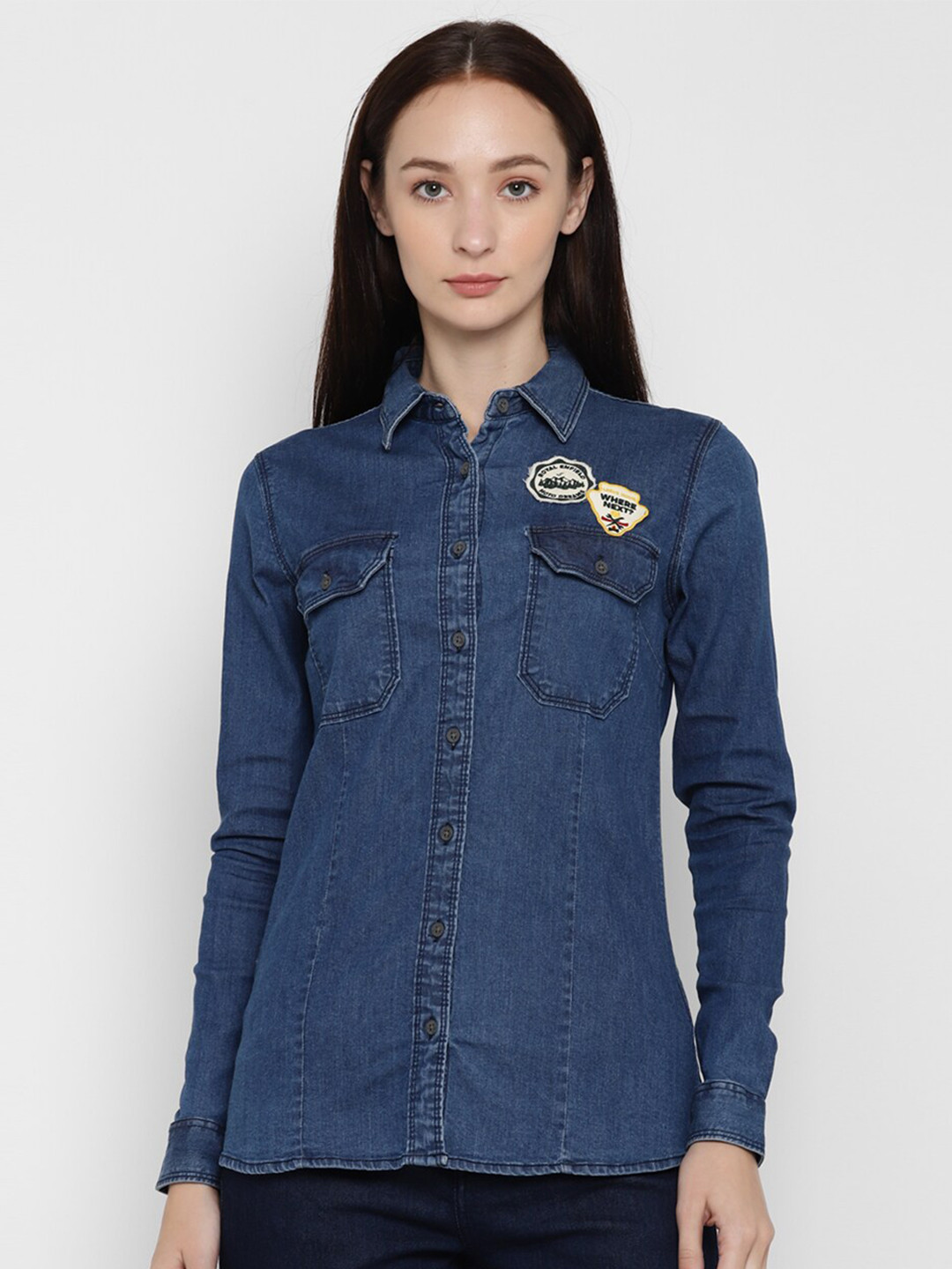 Royal Enfield Women Blue Casual Shirt