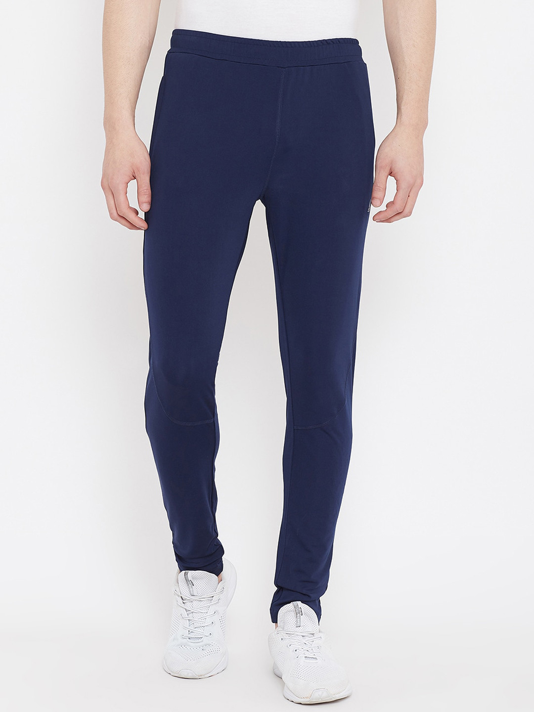ATHLISIS Men Navy Blue Solid Slim-Fit Training Track Pants