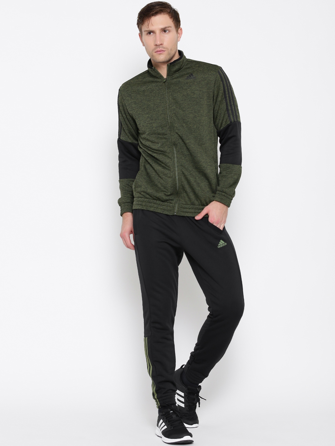 mens olive green adidas tracksuit