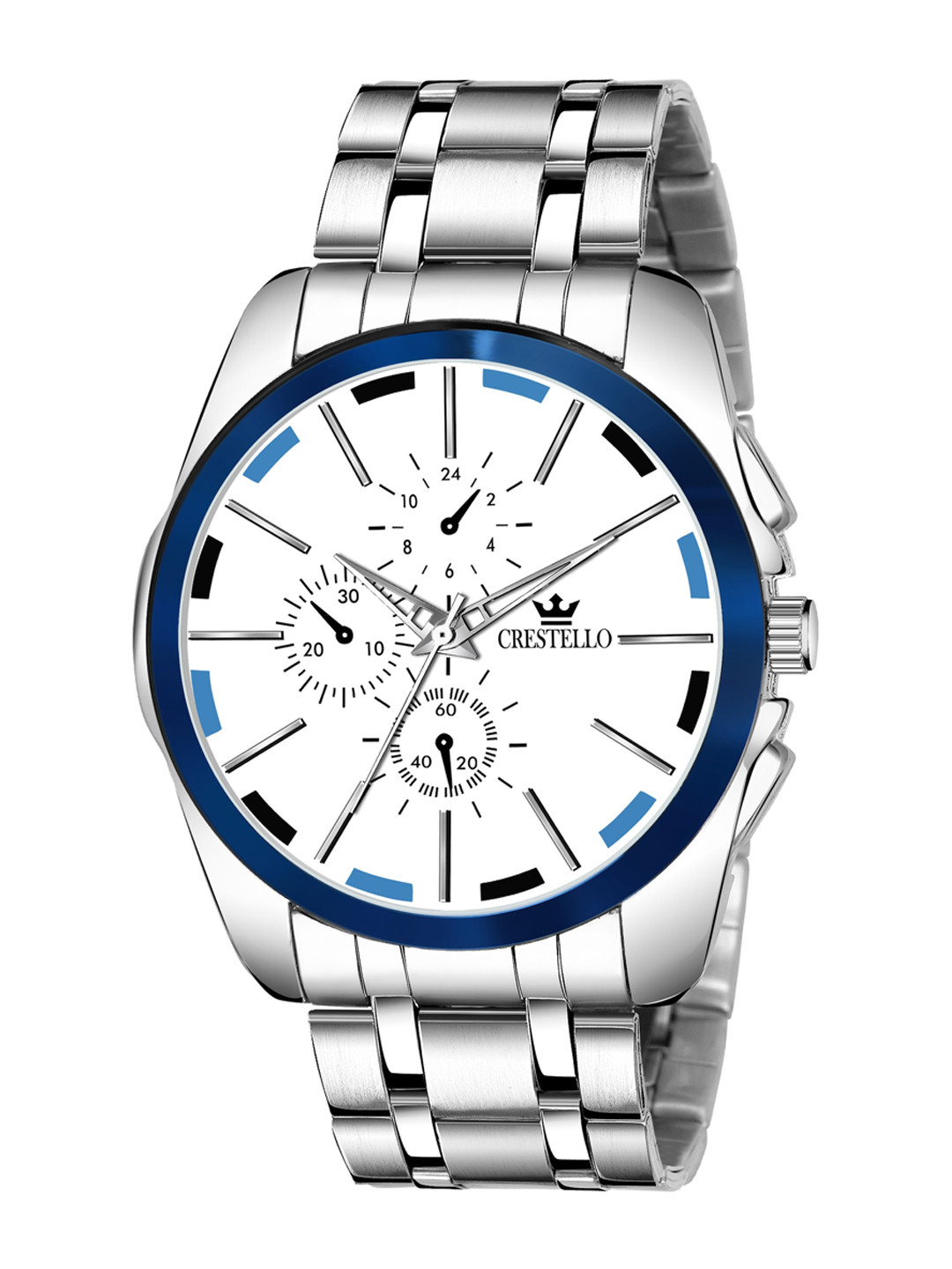CRESTELLO Men White Bracelet Style Straps Analogue Watch CR-G002-WHT