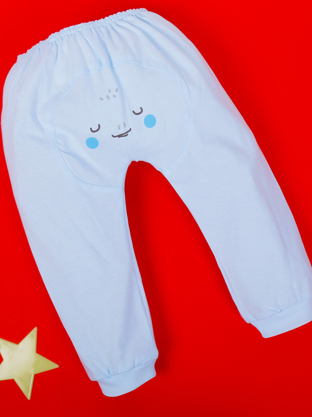 POKORY Unisex Kids Blue & Pink Pack Of 2 Lounge Pants With Diaper Fit