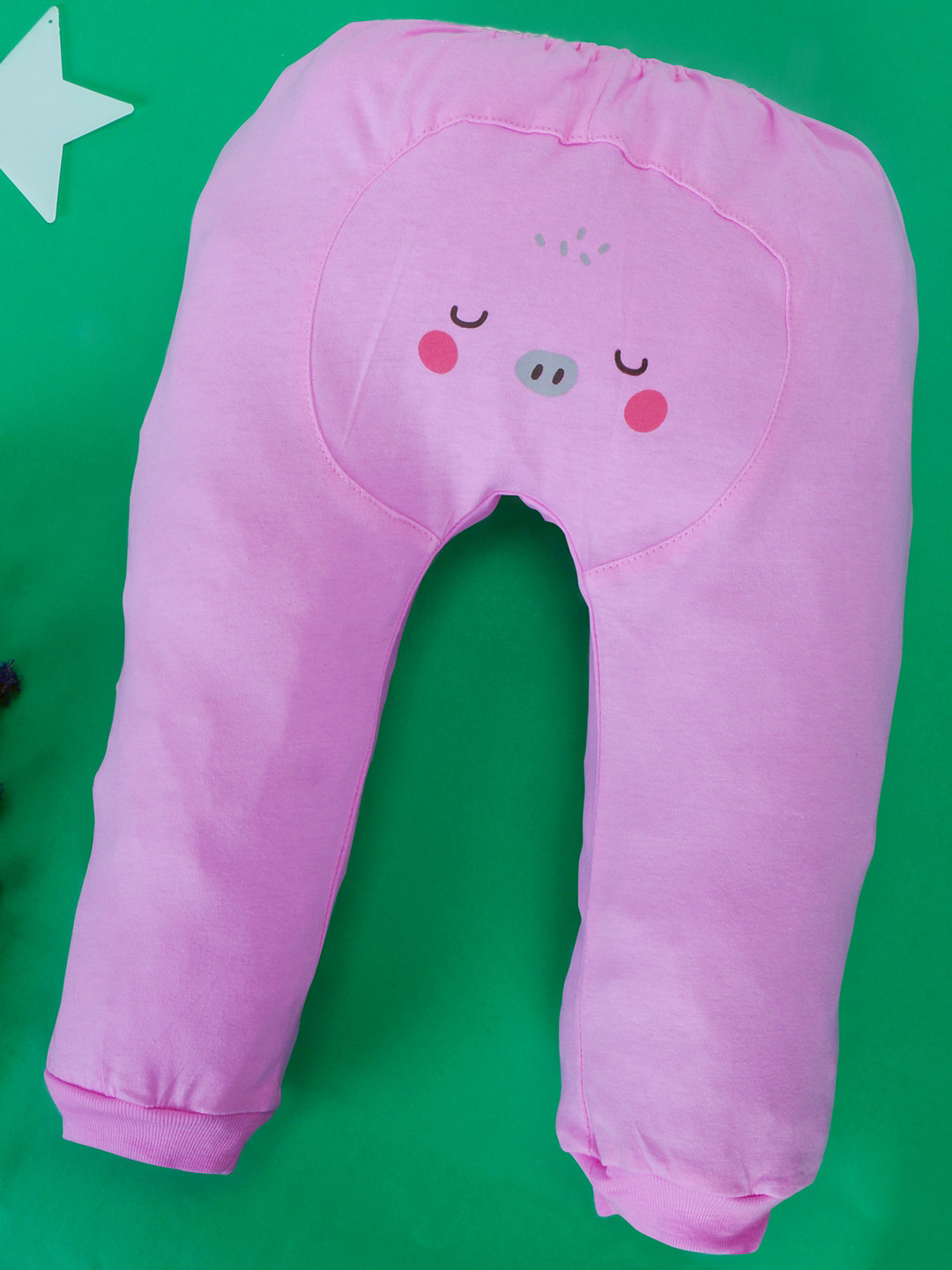 POKORY Unisex Kids Pink & Blue Pack Of 3 Lounge Pants With Diaper Fit