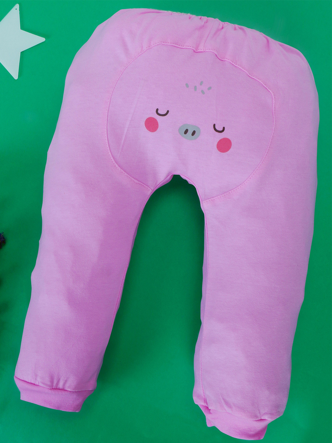 POKORY Infants Pink & Blue Pack of 2 Printed Cotton Diaper Lounge Pants