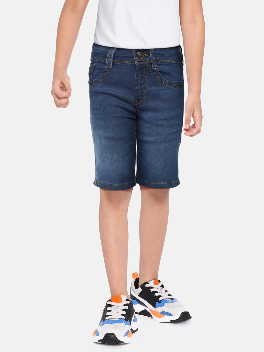Buy U.S.Polo Assn. Kids Boys Blue Slim Fit Denim Shorts Shorts