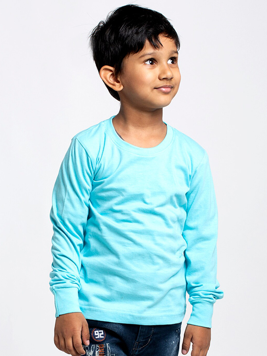 Friskers Boys Turquoise Blue Pure Cotton T-shirt