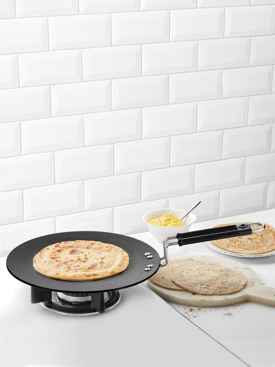 BOROSIL Black Induction Friendly & Granite Finish Non-Stick Tava