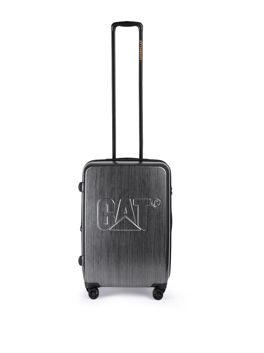 Cat-D Unisex Grey Solid 4 Wheels 360-Degree Rotation Trolley Bag