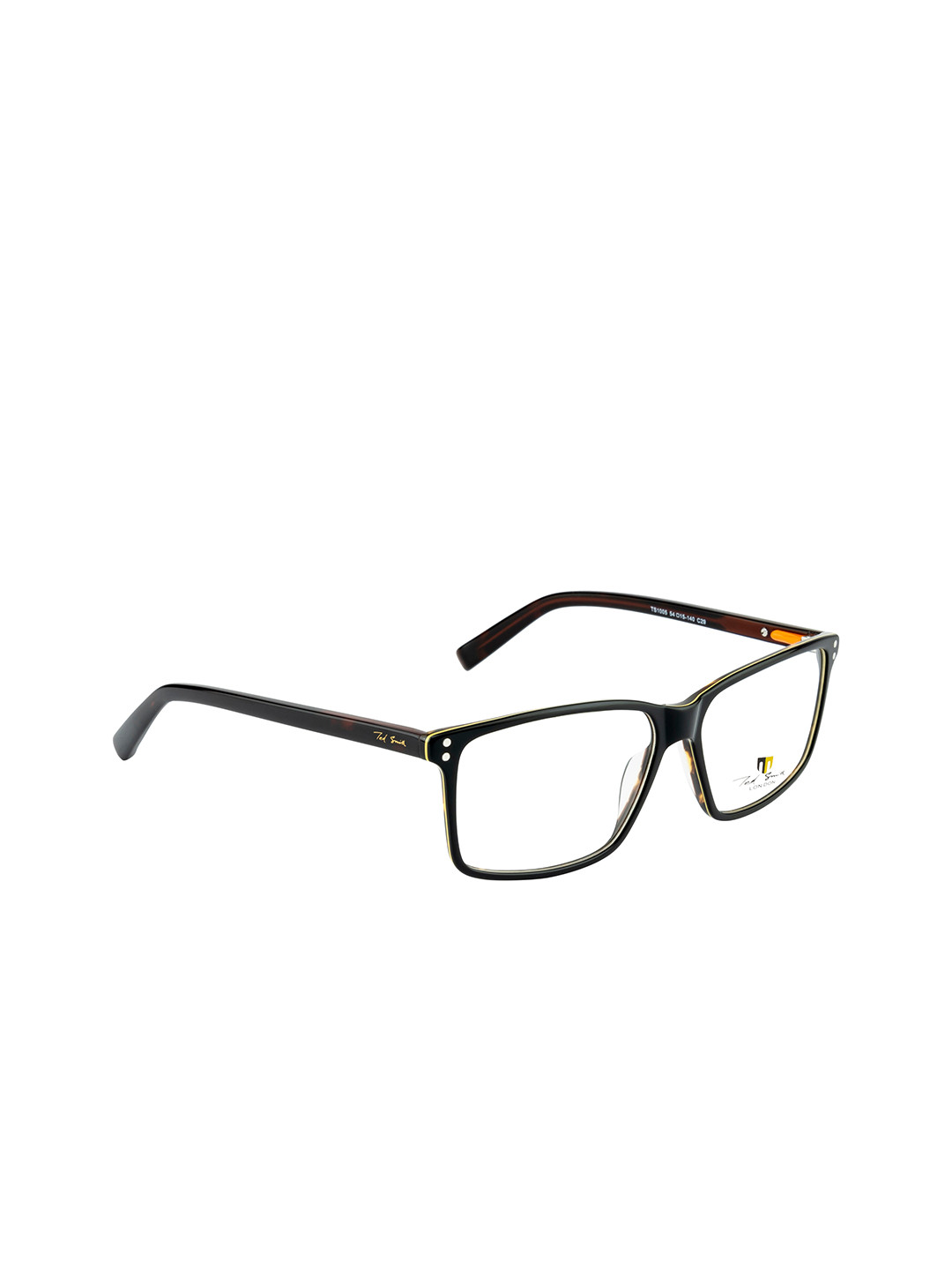 Ted Smith Adult Black Full Rim Wayfarer Frames