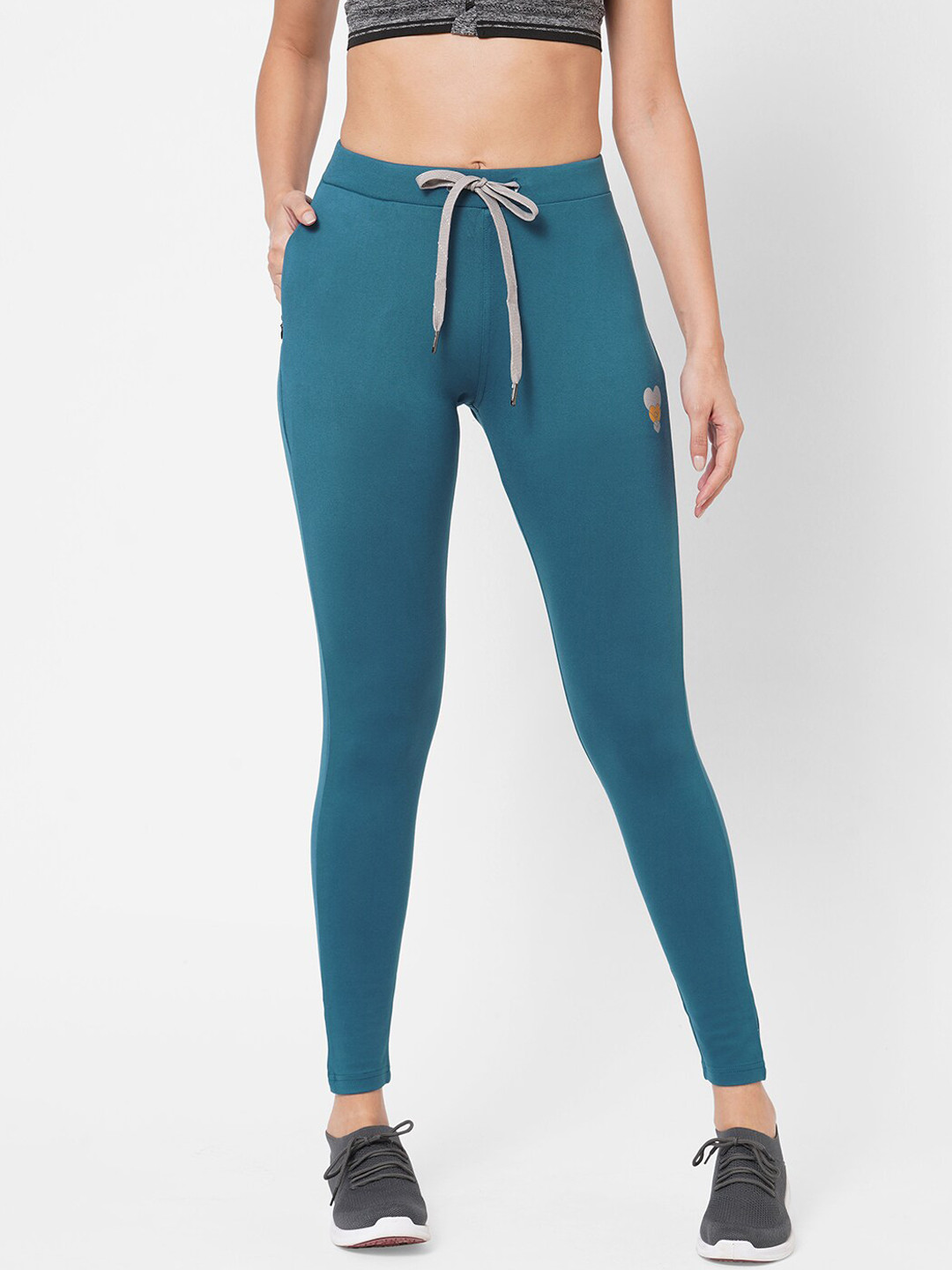 Sweet Dreams Women Teal Solid Tights