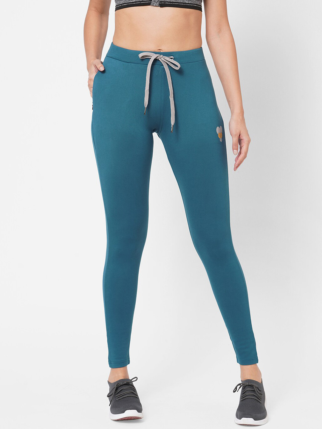 Sweet Dreams Women Teal Solid Tights