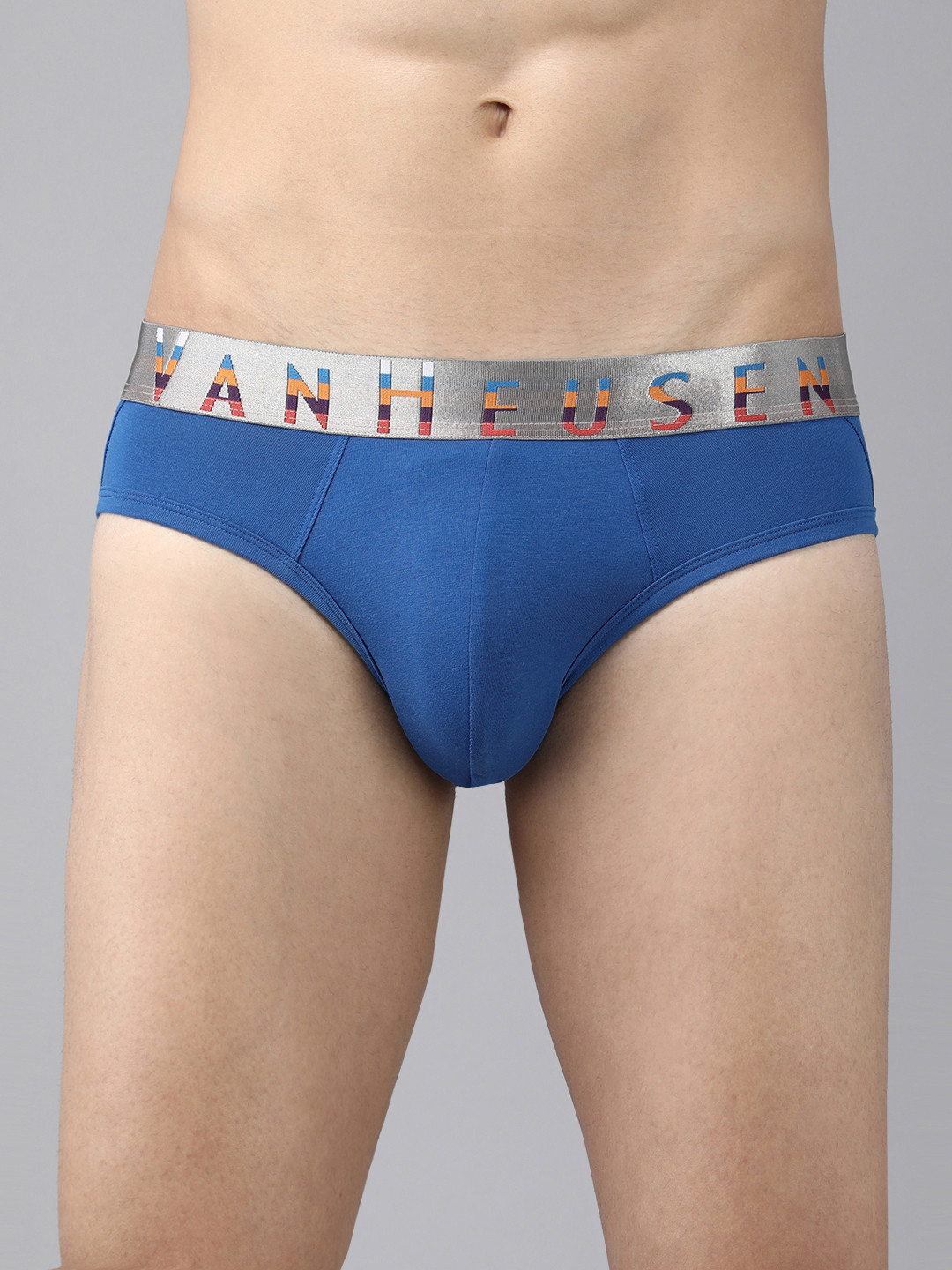 Van Heusen Innerwear Men Nautical Blue Solid Colour Fresh Ultra Soft Brief
