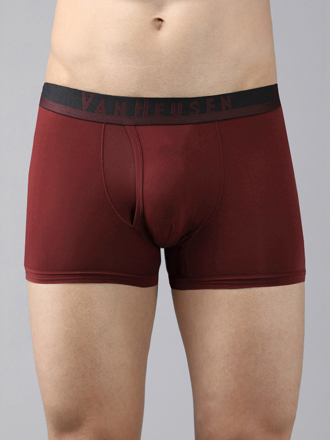 Van Heusen Innerwear Men Rugby Red Solid Swift Dry 4 Way Stretch AIR Series Trunk
