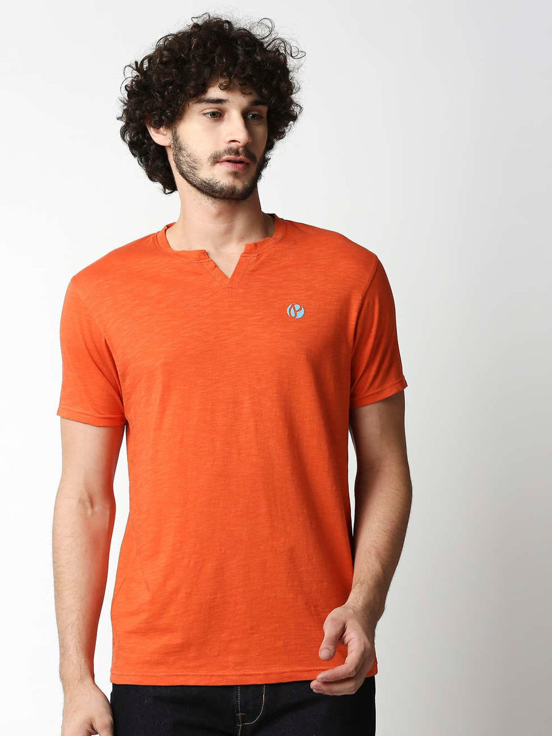 Pepe Jeans Men Orange Slim Fit T-shirt