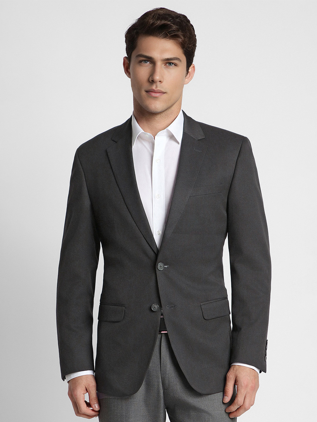Grey Gents Black Blazer Men Casual Blazer With Full Sleeve, Easily Washable  And Skin