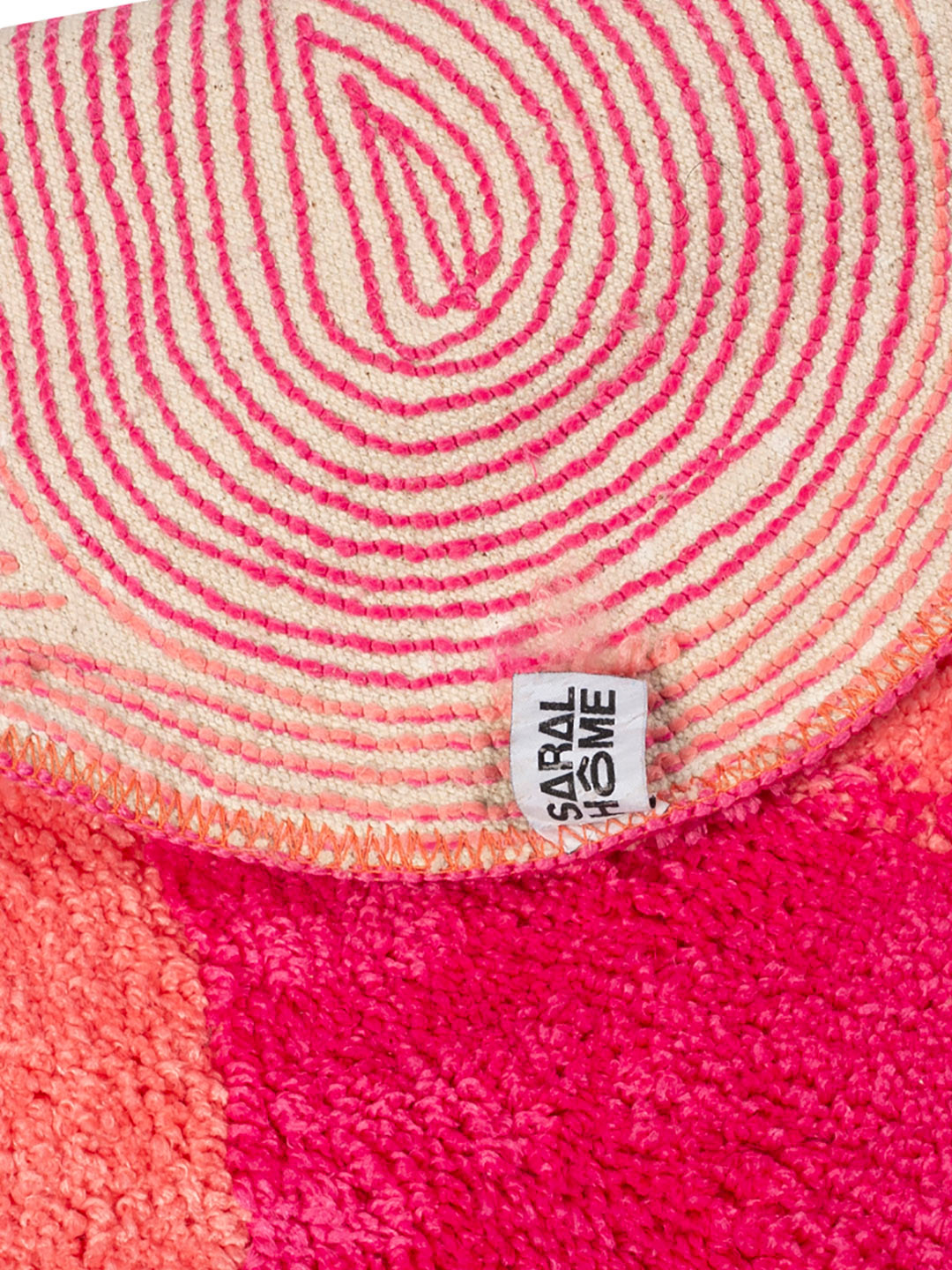 Saral Home Pink Floral Bath Rug