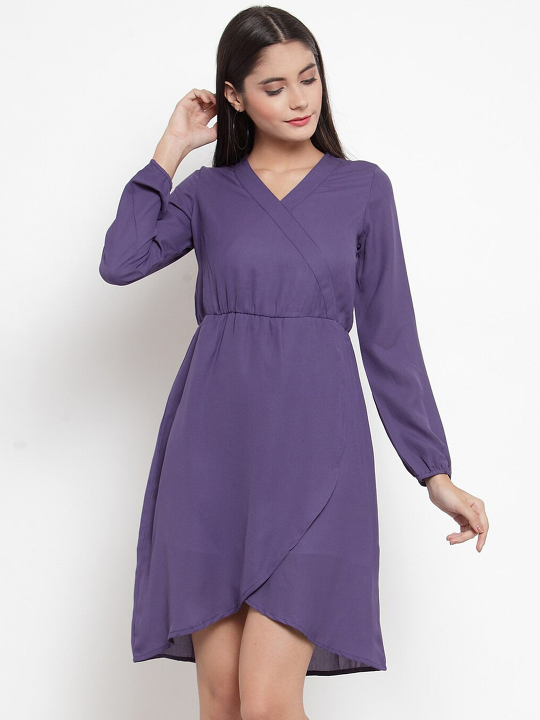 Magnetic Designs Purple Crepe Dress