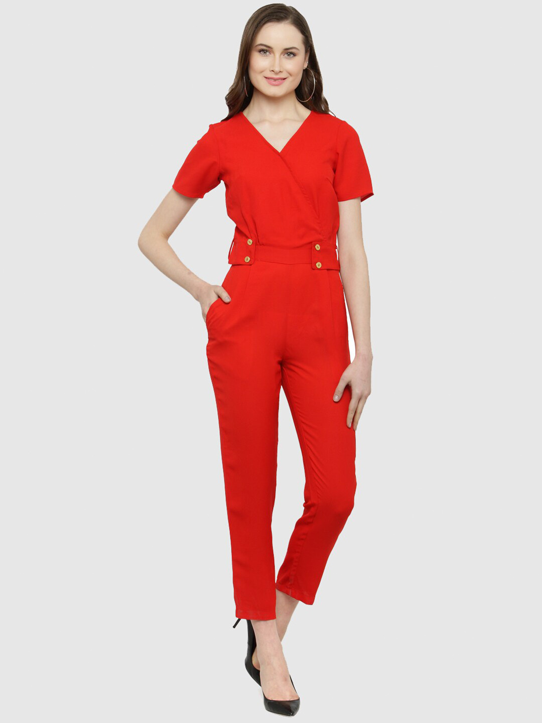 Magnetic Designs Red Basic Jumpsuit