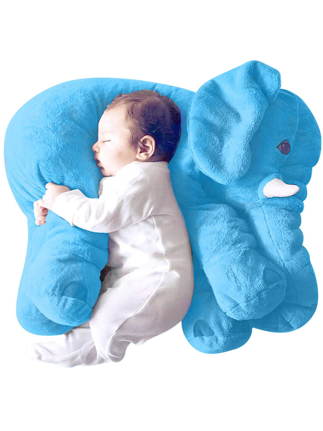 DearJoy Kids Blue Cotton Elephant Shaped Baby Pillow