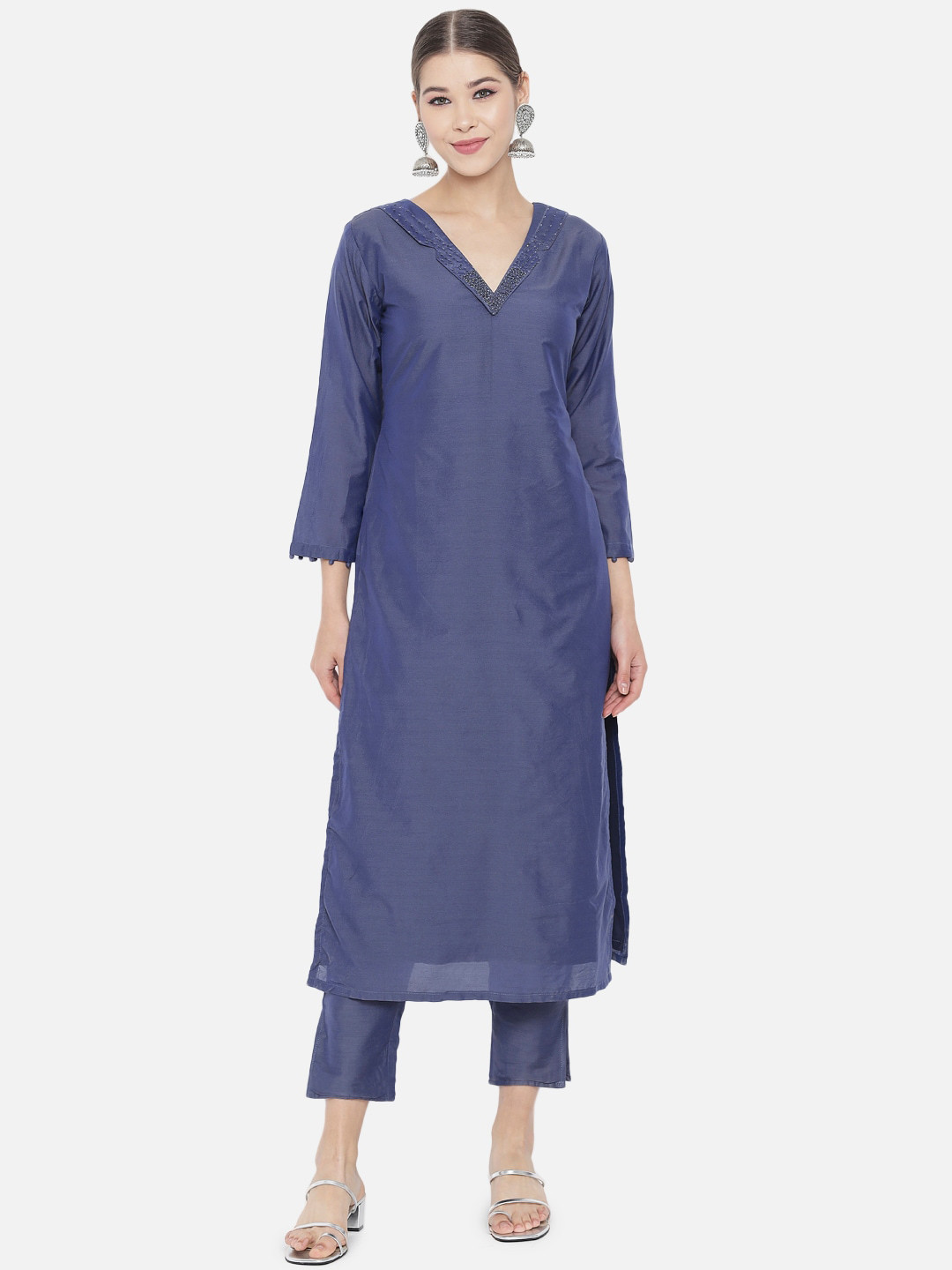RAISIN Women Purple Kurta with Trousers