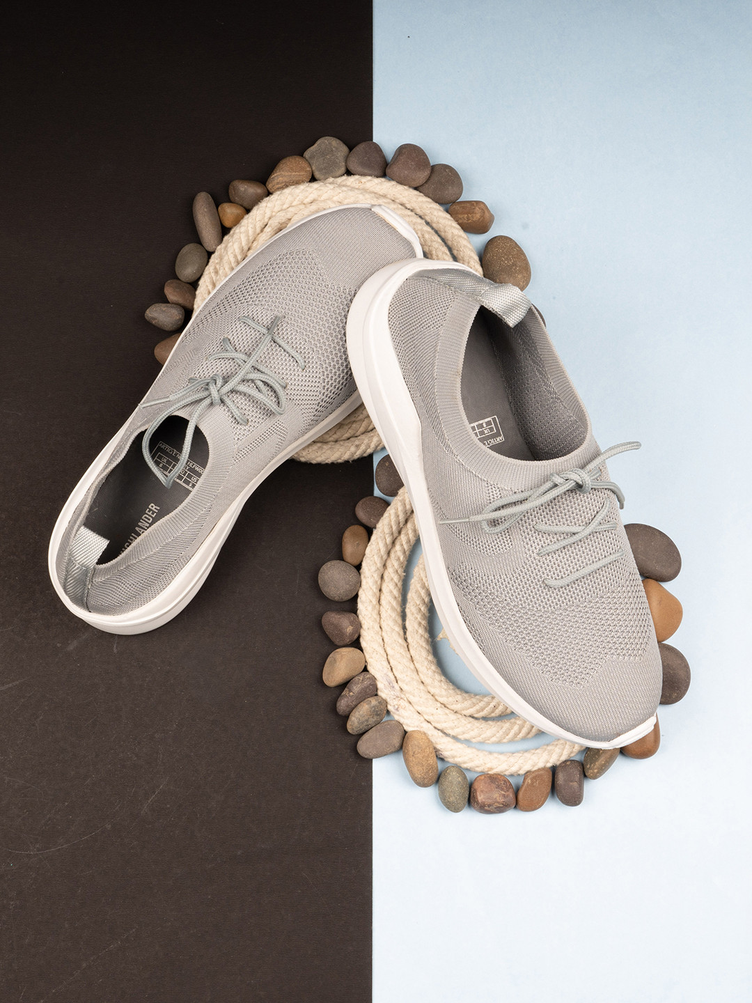 HIGHLANDER Men Fly-Knit Lace-Up Sneakers