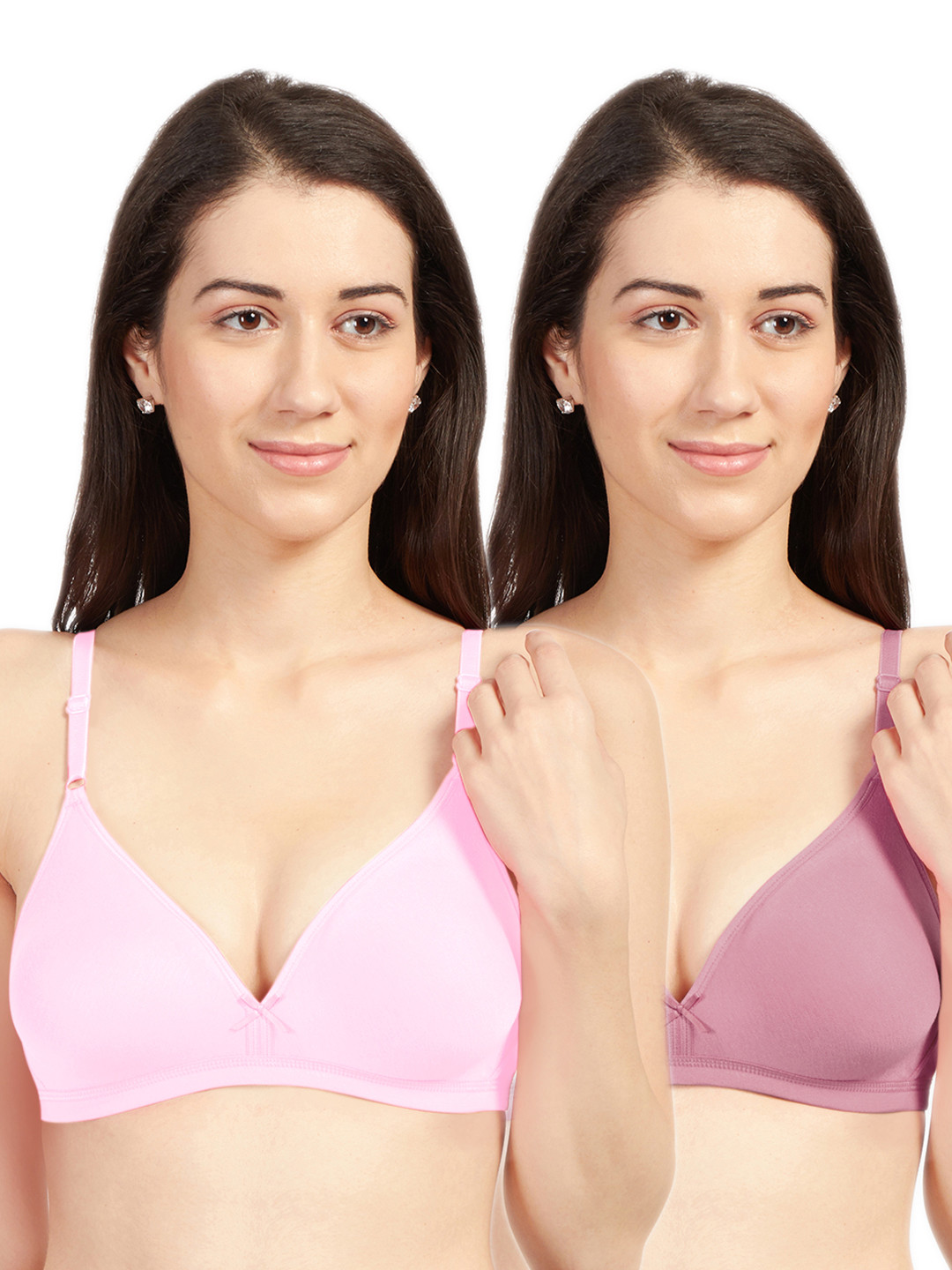 Sonari Assorted Pack Of 2 Non Padded Everyday Bra omaniapinkrose30B