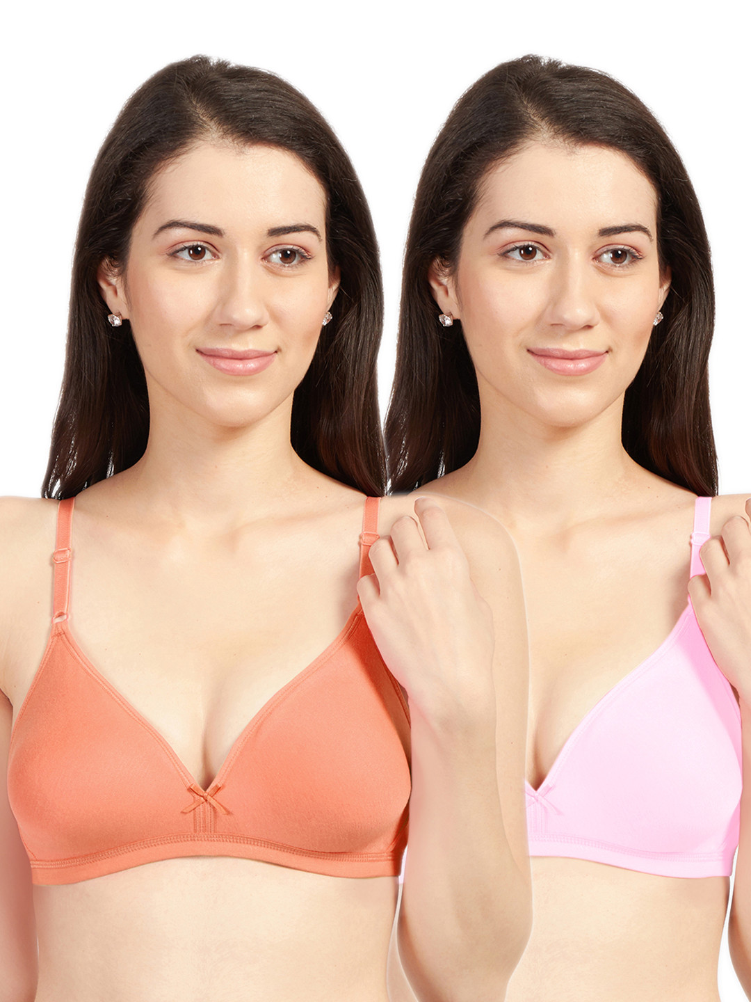 Sonari Pack of 2 Assorted Everyday Bra omaniapeachpink30B